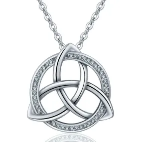 Celtic Triquetra / Trinity Knot 925 Sterling Silver Pendant Necklace