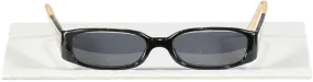 Chanel Black Black/beige Vintage 3122 Logo Arm Slim Sunglasses