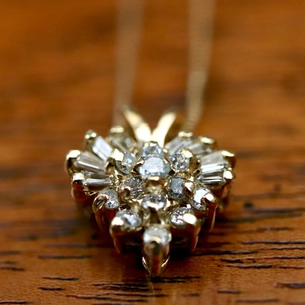 Cinderella 14k Gold and Diamond Necklace