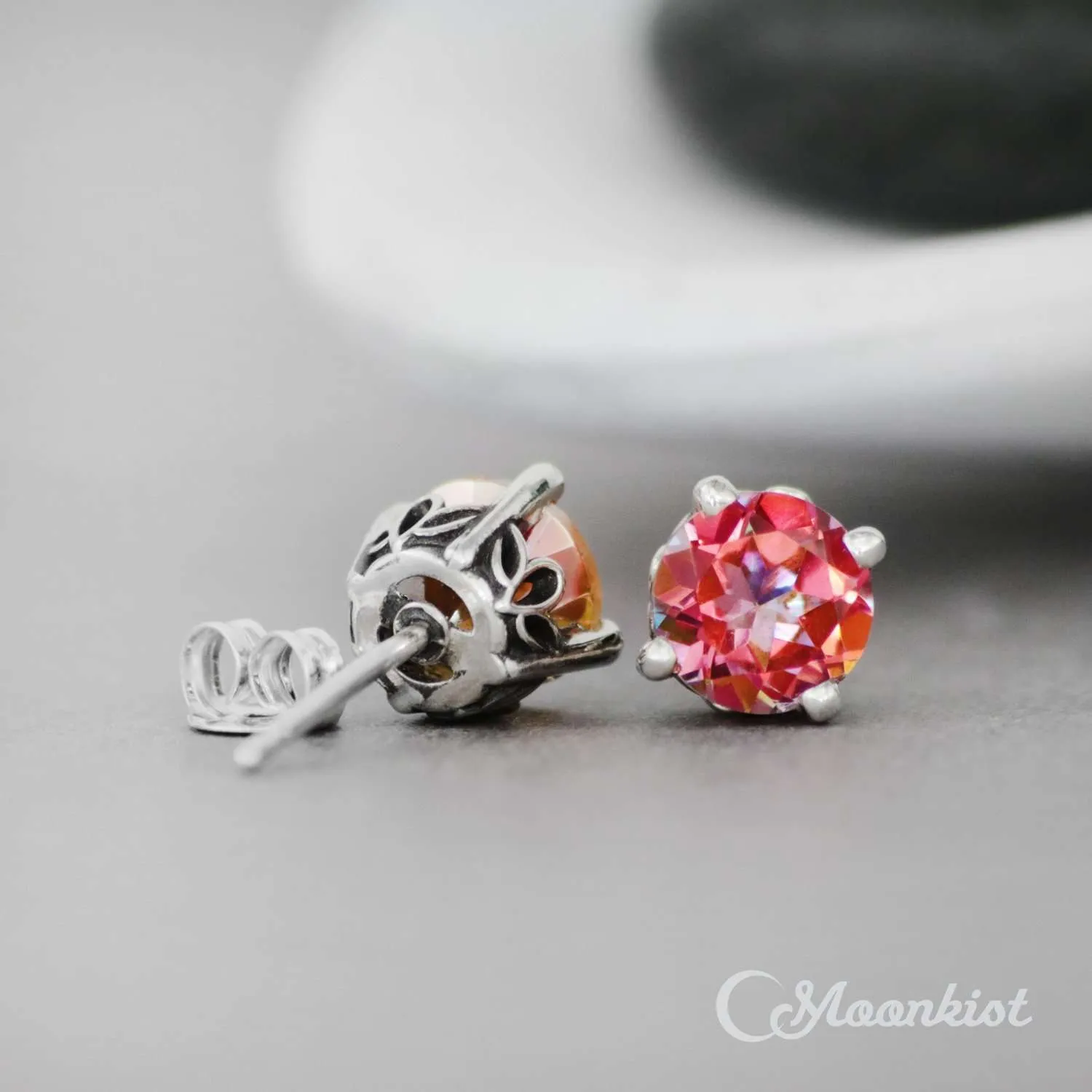 Classic Anastasia Topaz Solitaire Earrings | Moonkist Designs