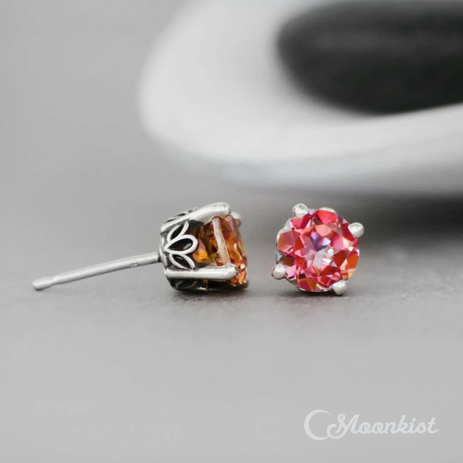 Classic Anastasia Topaz Solitaire Earrings | Moonkist Designs