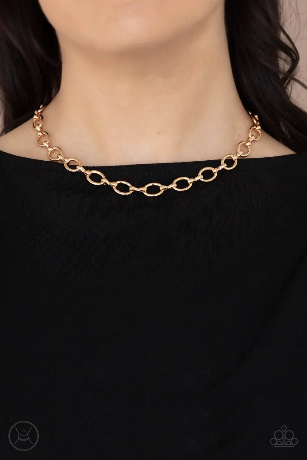 Craveable Couture - Gold Paparazzi Necklace