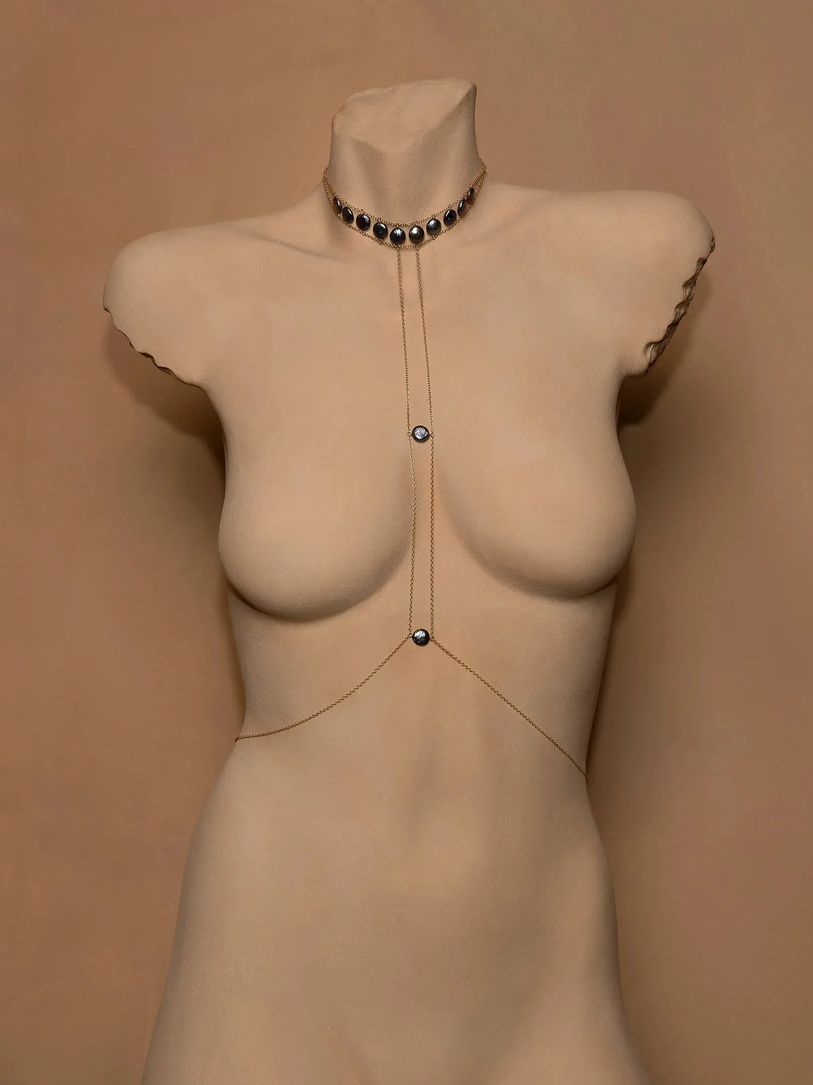 Crown Choker Pearl Body Chain