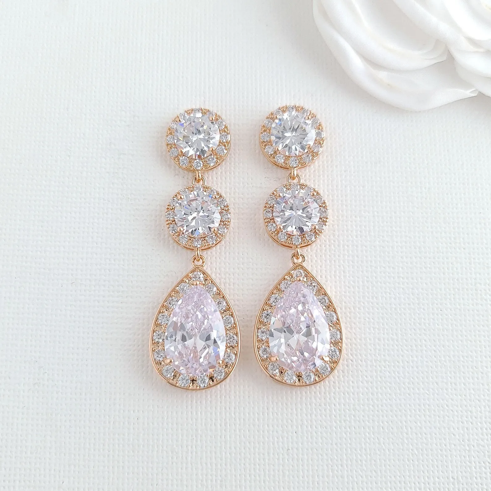 Cubic Zirconia Earrings- Evita