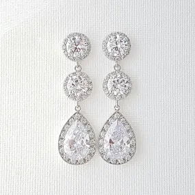 Cubic Zirconia Earrings- Evita