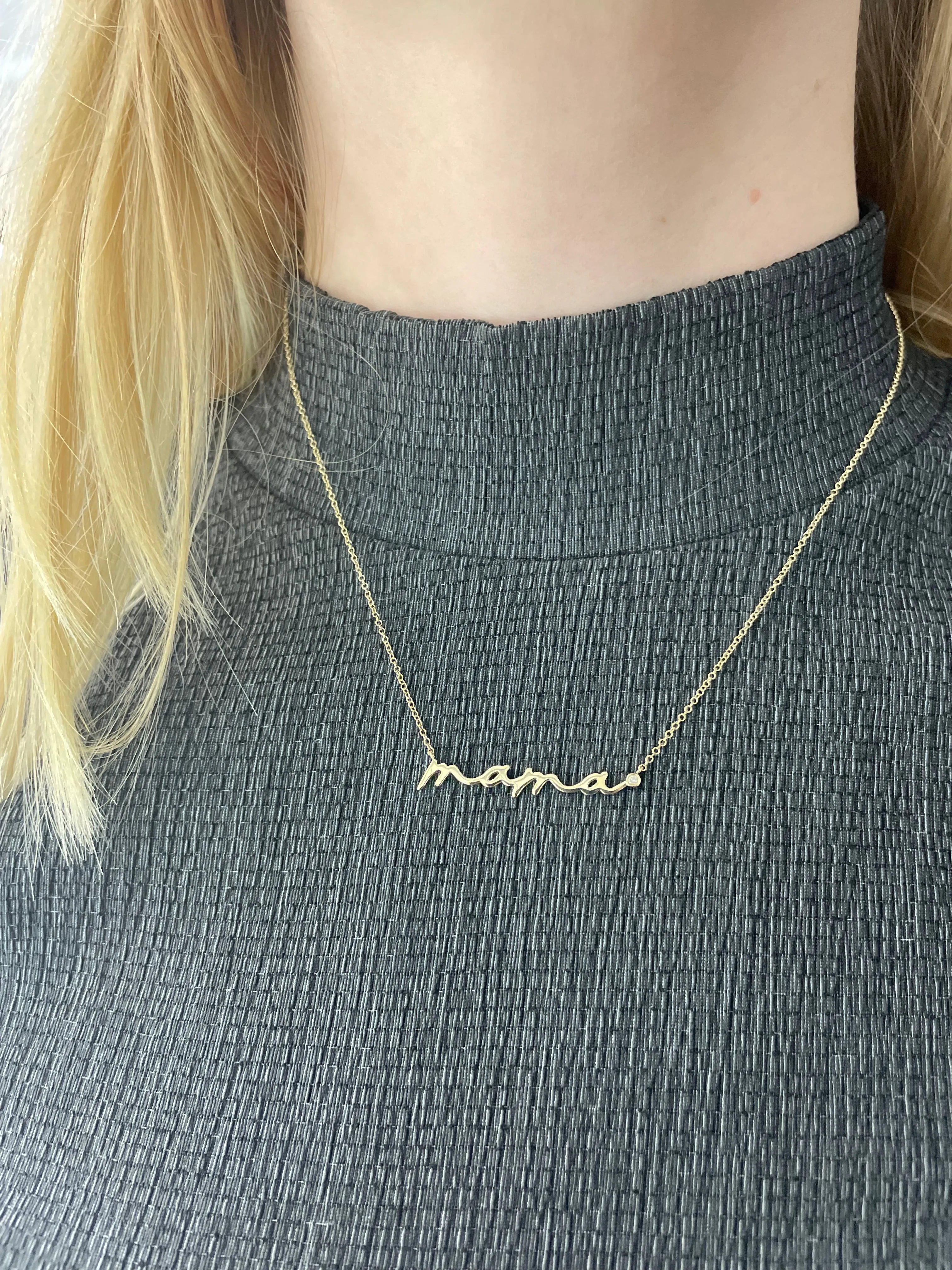 Cursive Mama Necklace