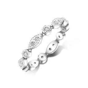 CZ Sterling Silver Simple Stackable Rings