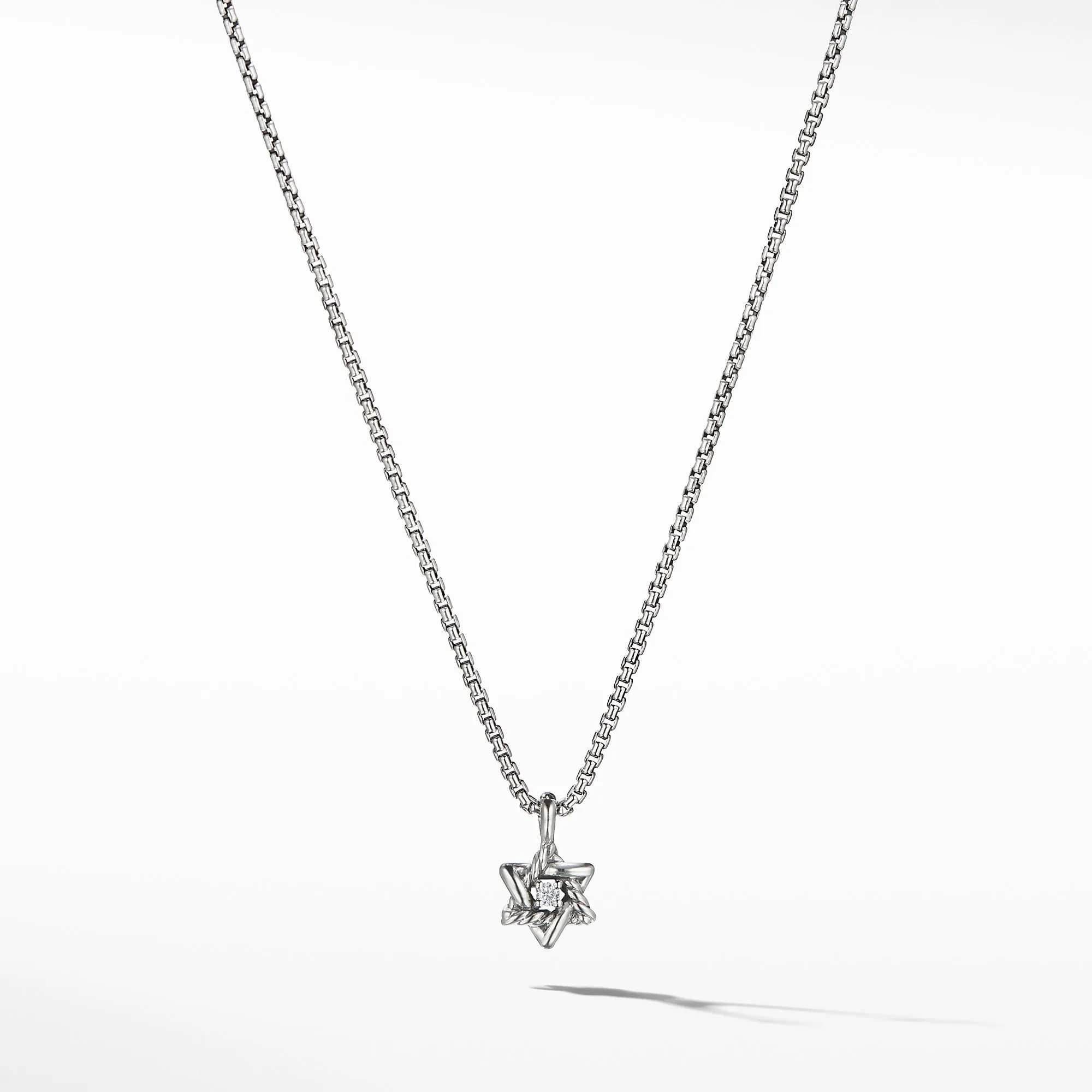 David Yurman Cable Collectibles Kids Star of David Necklace with Diamonds