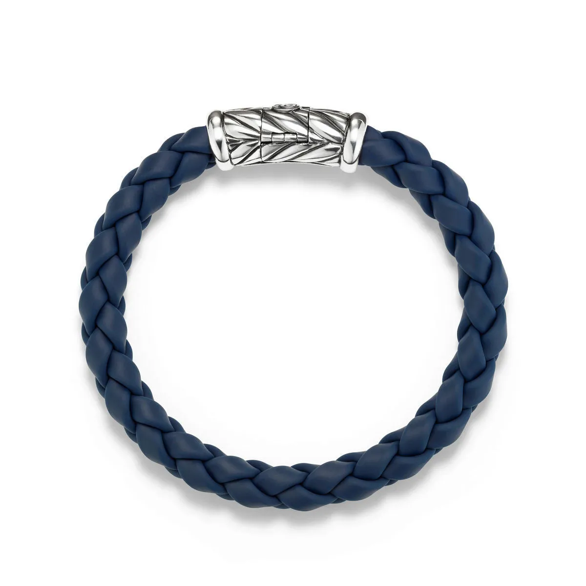 David Yurman Chevron Rubber Weave Bracelet in Blue