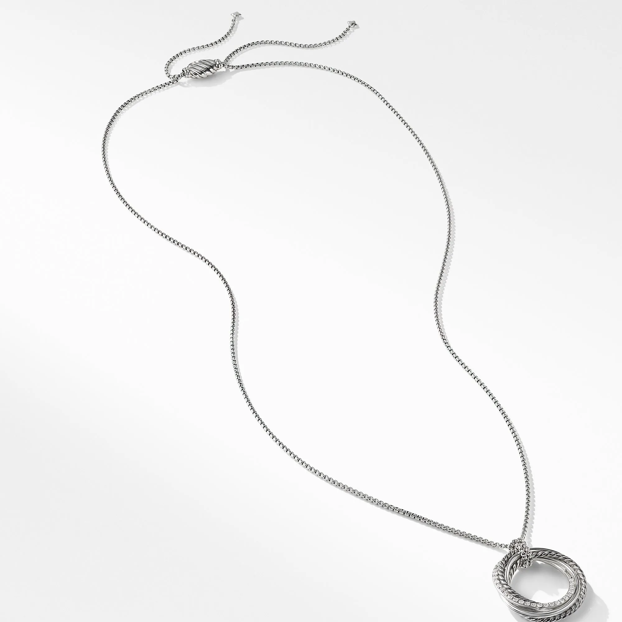 David Yurman Crossover Pendant Necklace with Diamonds