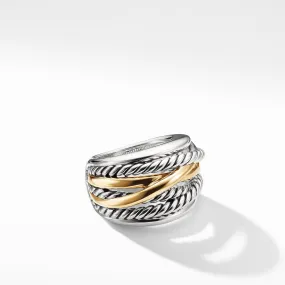 David Yurman Crossover Wide Ring with Gold