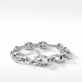 David Yurman Cushion Link Bracelet with Blue Sapphires, 12.5mm