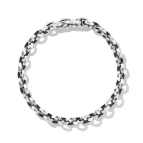 David Yurman Gents Torqued Faceted Chain Link Bracelet