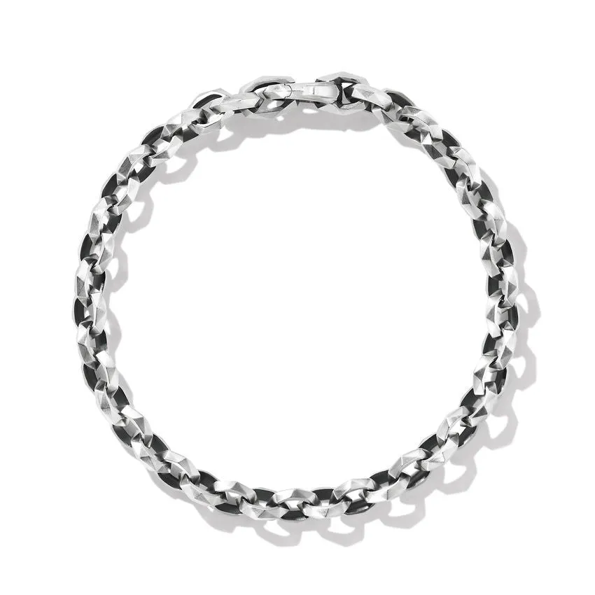 David Yurman Gents Torqued Faceted Chain Link Bracelet