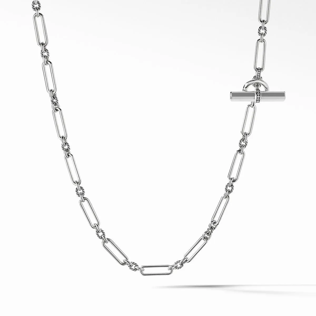 David Yurman Lexington Y Toggle Diamond Necklace