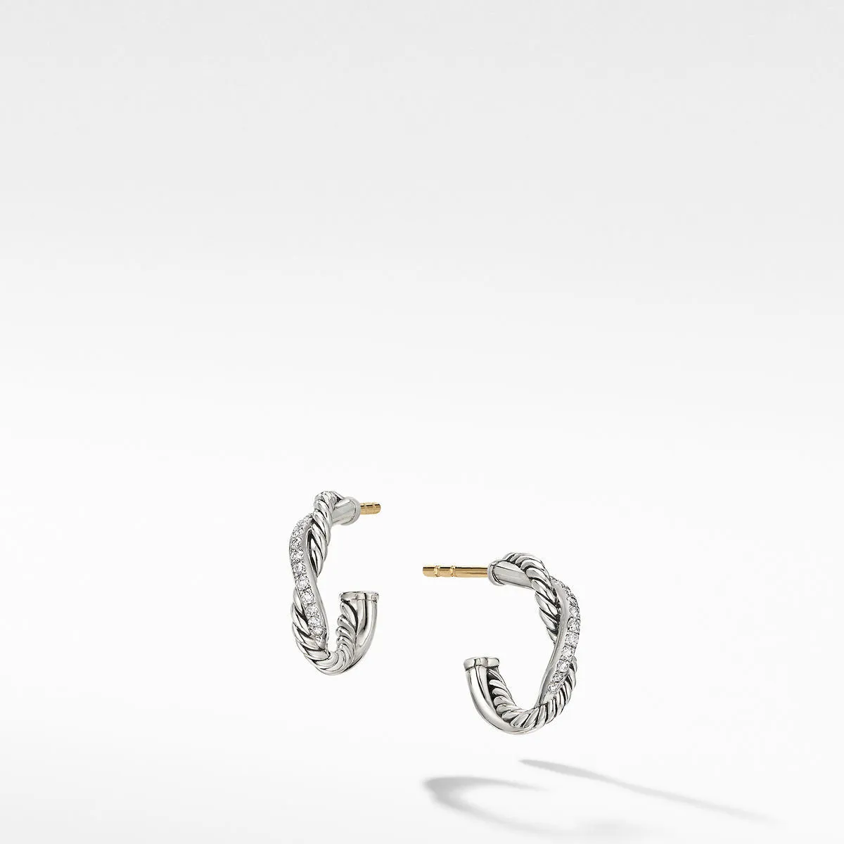 David Yurman Petite Infinity Diamond Huggie Hoops