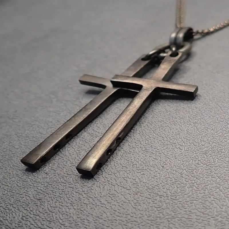 Double Cross Necklace