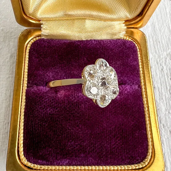 Edwardian Diamond Cluster Ring