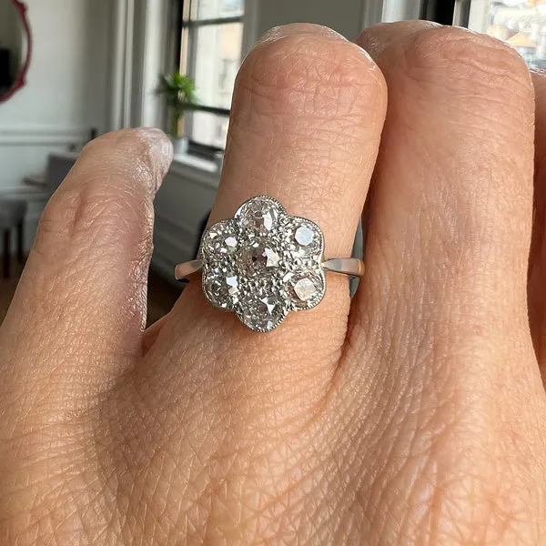 Edwardian Diamond Cluster Ring