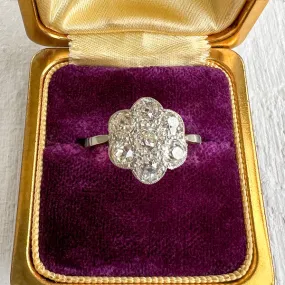 Edwardian Diamond Cluster Ring