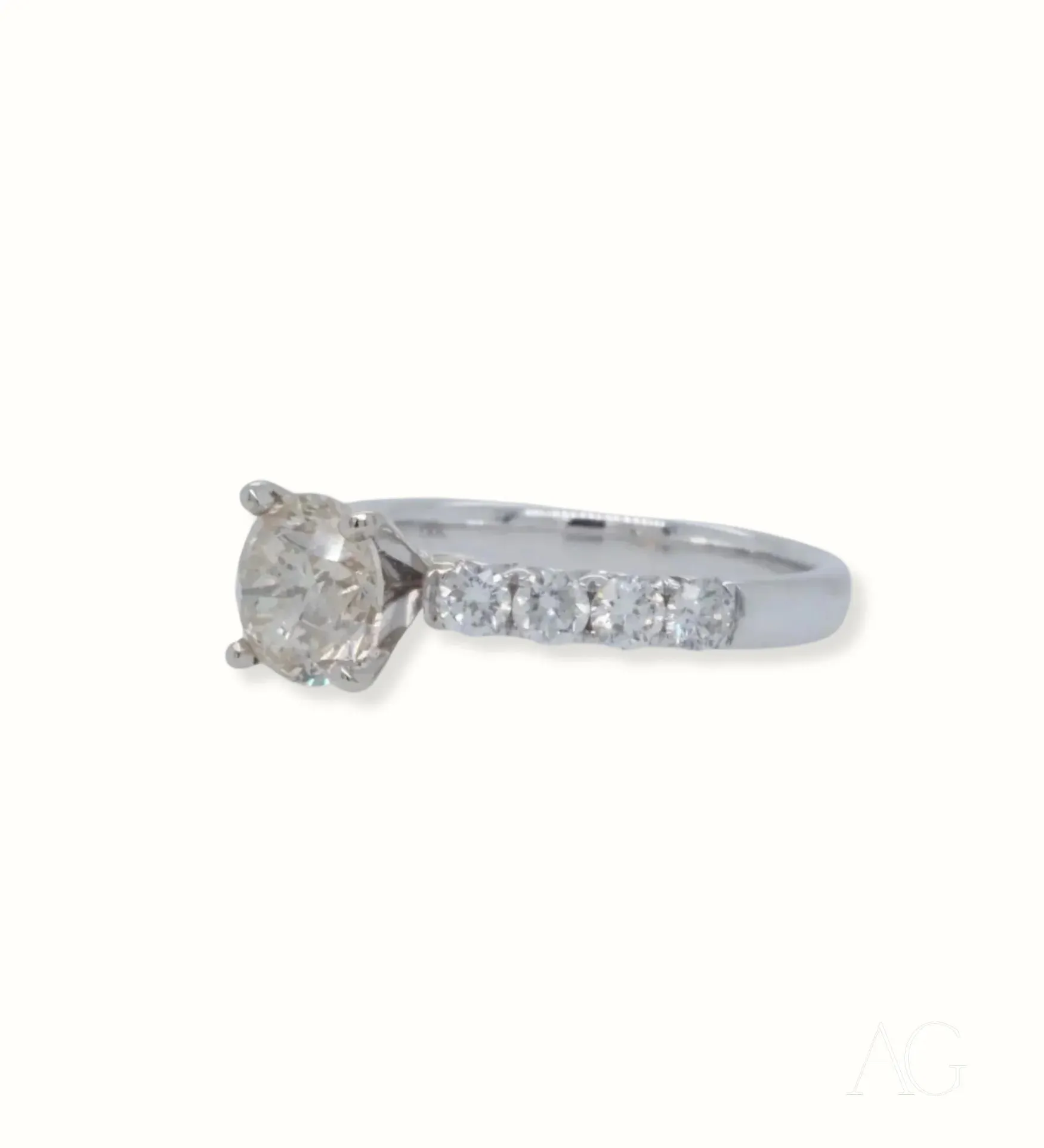 Eternal Love 18k White Gold Ring with 1.35ct Diamond