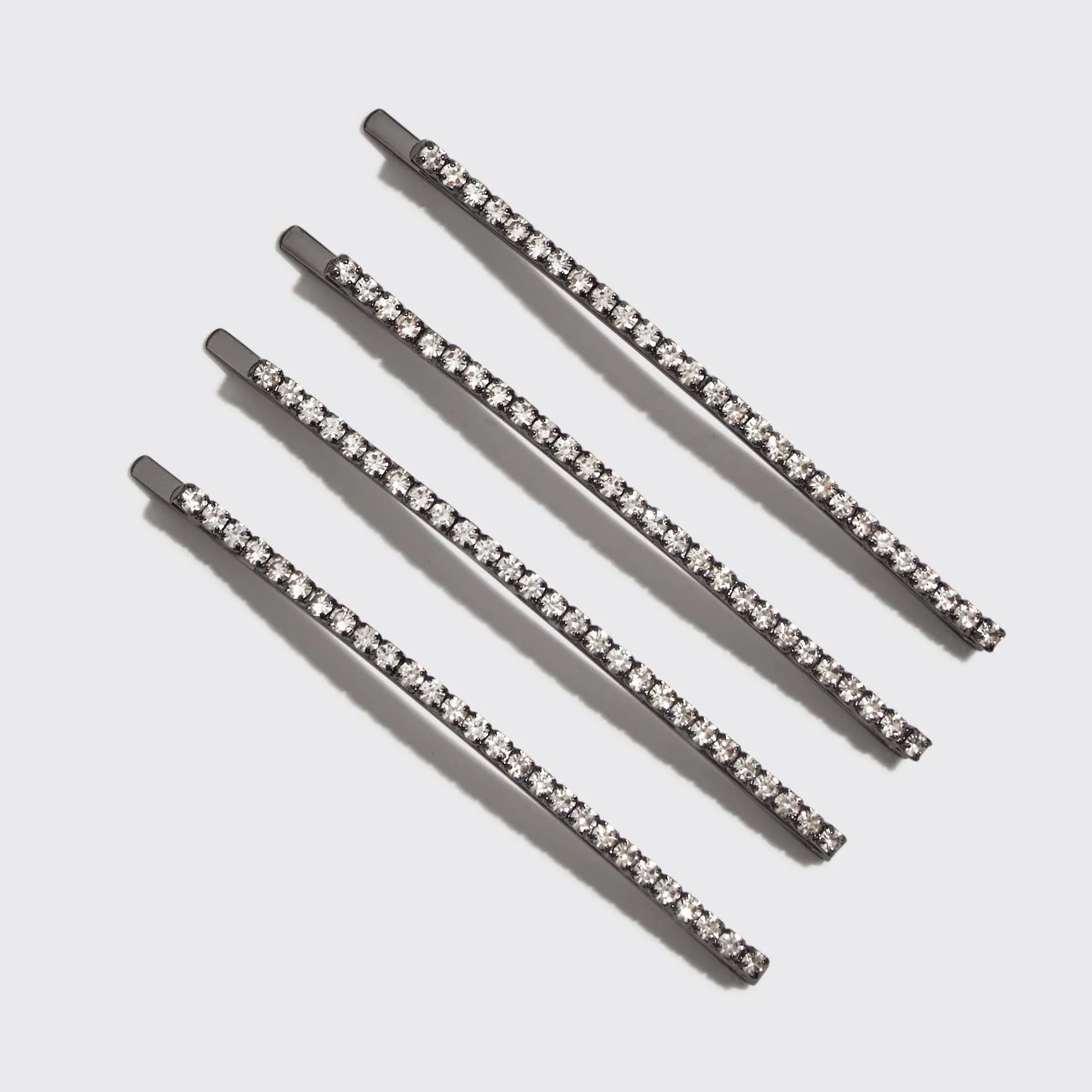 Extra Long Rhinestone Bobby Pins - Hematite