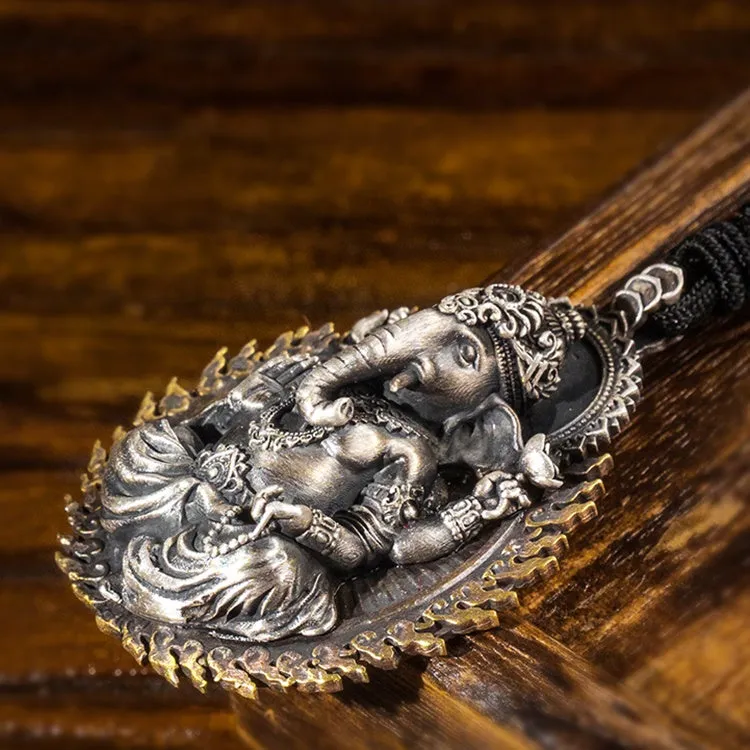 Flaming Lord Ganesha Pendant