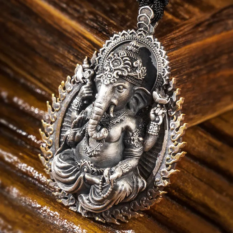 Flaming Lord Ganesha Pendant