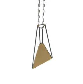 Foundation Long Trapezoid Necklace, Gold Vinyl