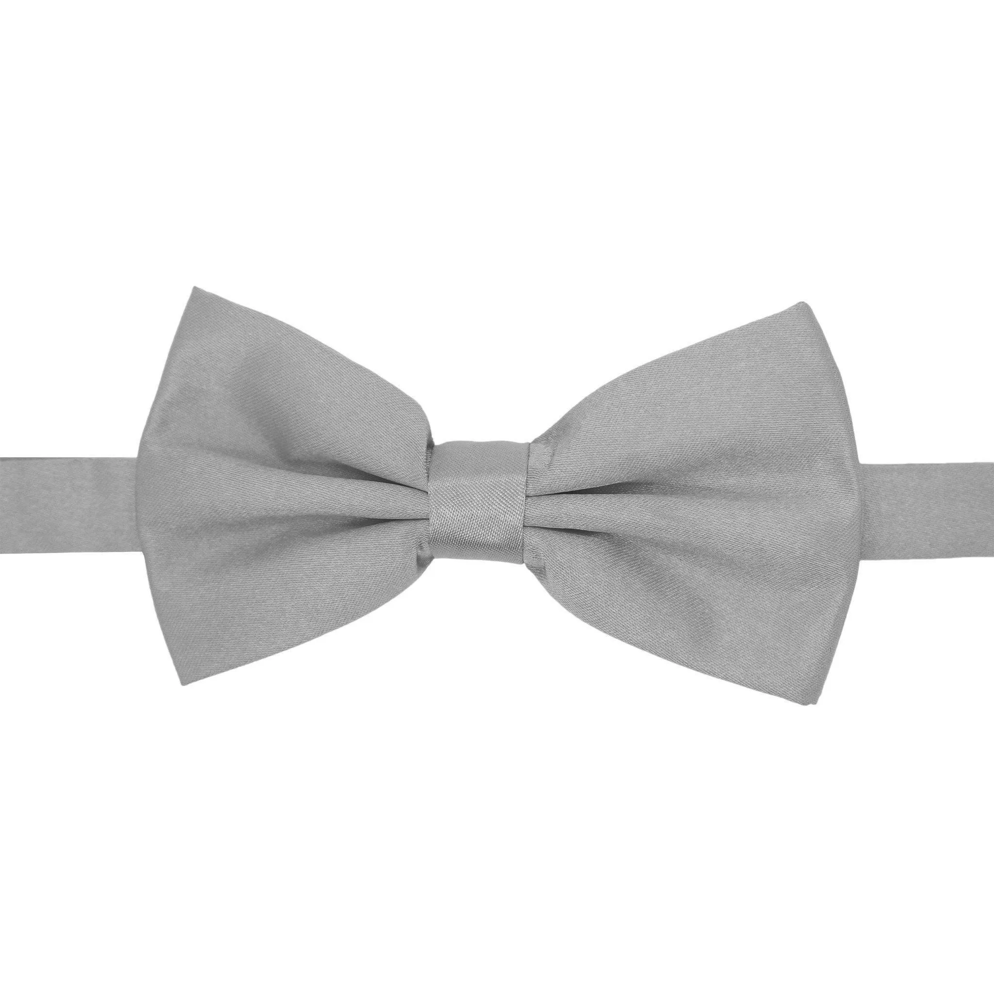 Gia Grey Satin Adjustable Bowtie