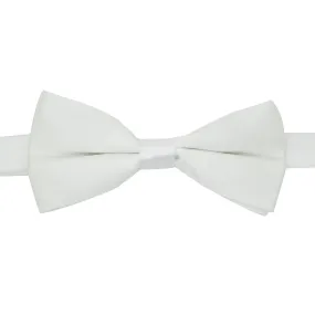 Gia White Satin Adjustable Bowtie