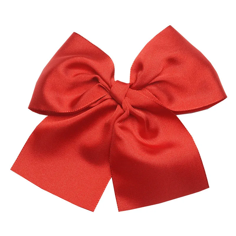 Hair clip with large grossgrain bow Red