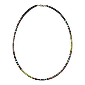 Kewa Pueblo Hand-rolled Beads Necklace - 18 Long