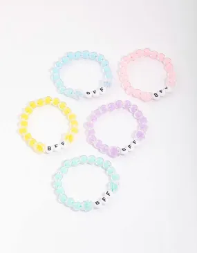 Kids Rainbow BFF Beaded Bracelet 5-Pack