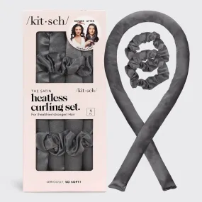 Kitsch | Satin Heatless Curling Set - Charcoal