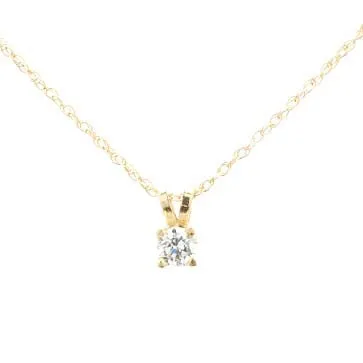 Ladies CZ Solitaire Pendant