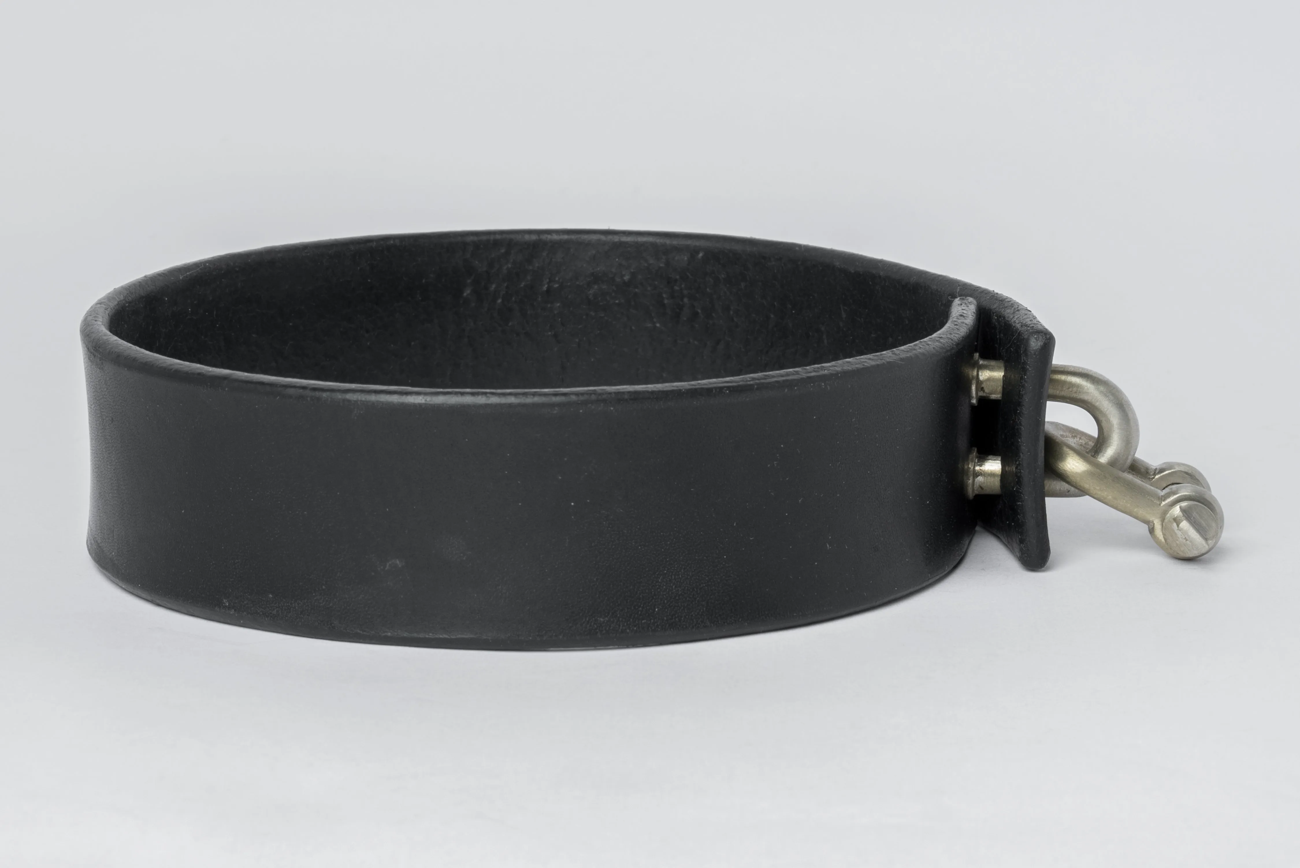 Leather Charm Choker (30mm, MZ BLK)