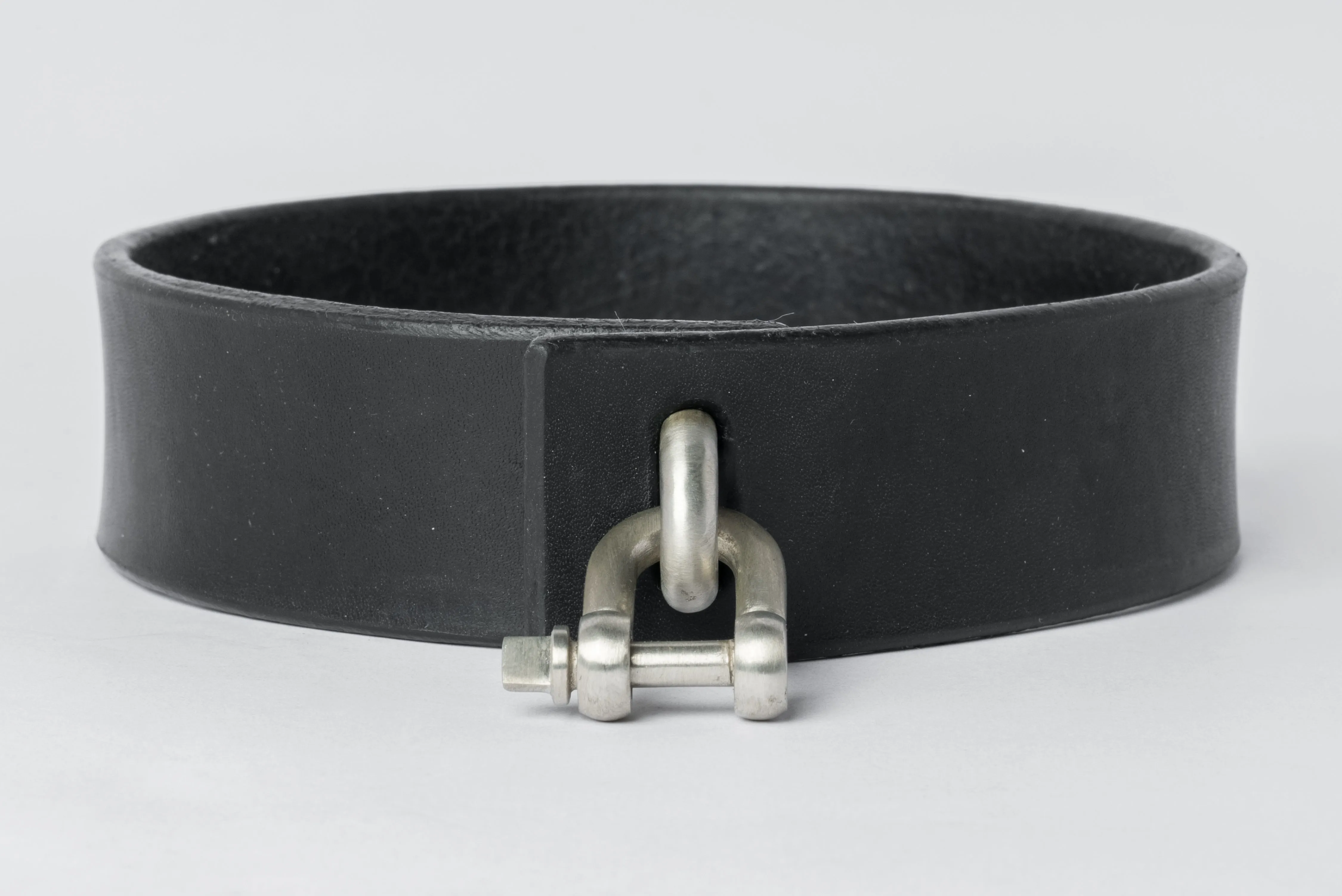 Leather Charm Choker (30mm, MZ BLK)