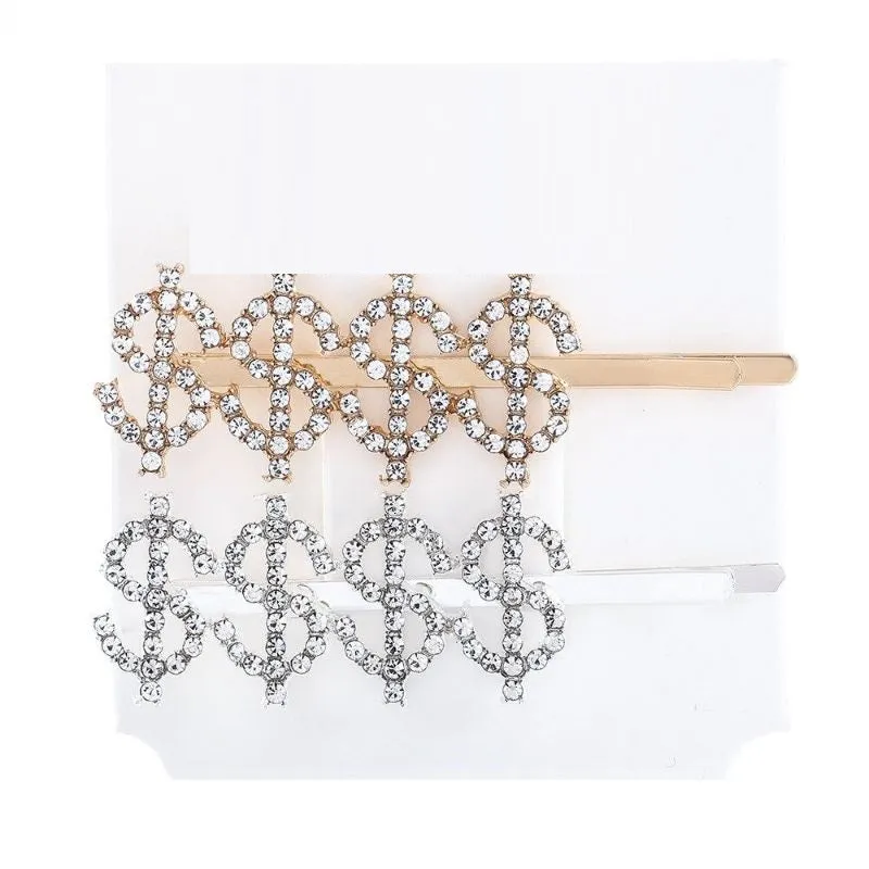 Letter Rhinestone Hair Clip Headwear For Women