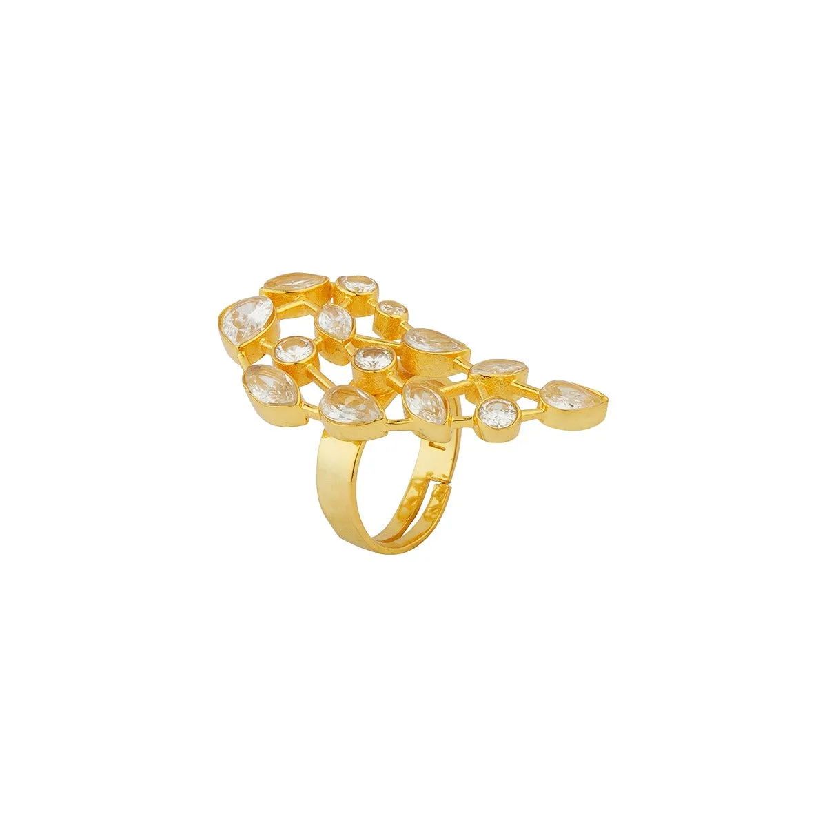 Luminous Crystal Statement Ring