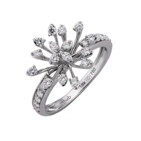 Luminus Diamond Ring with Floral Top