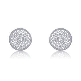 MELI SILVER STUD EARRINGS FILIGREE