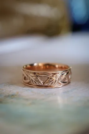 Mens Celtic knot wedding band, Irish inspired ring