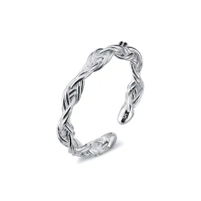 Minimalist Vegan Twisted Rope Plain Ring