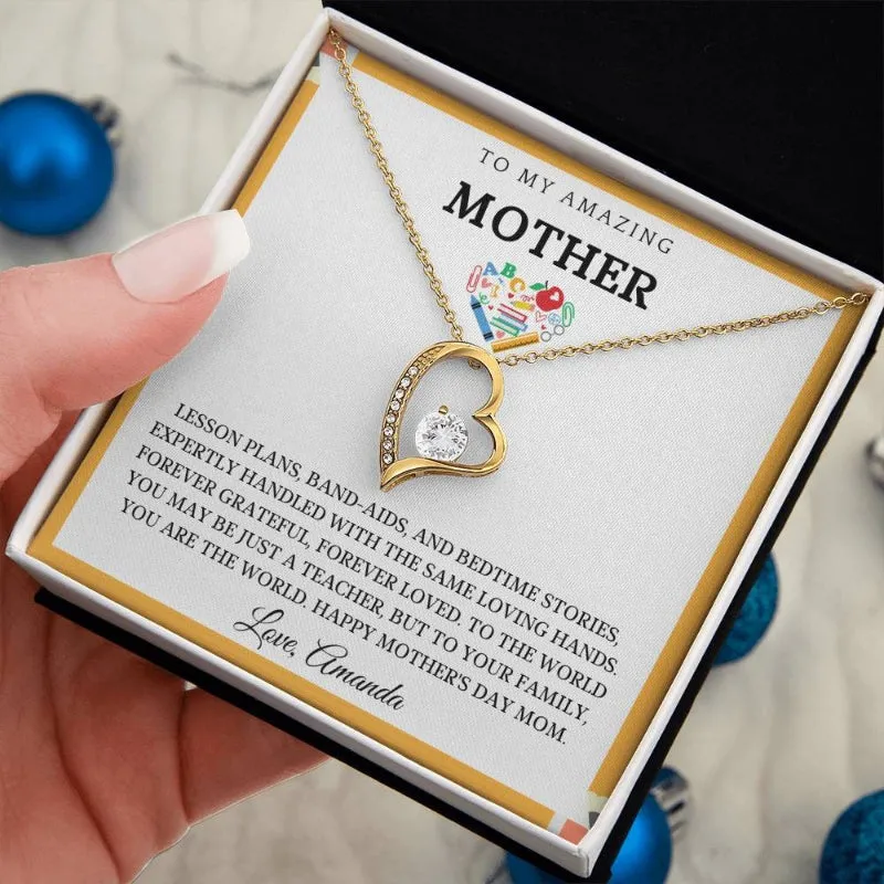 Mom Forever Necklace Gift Set