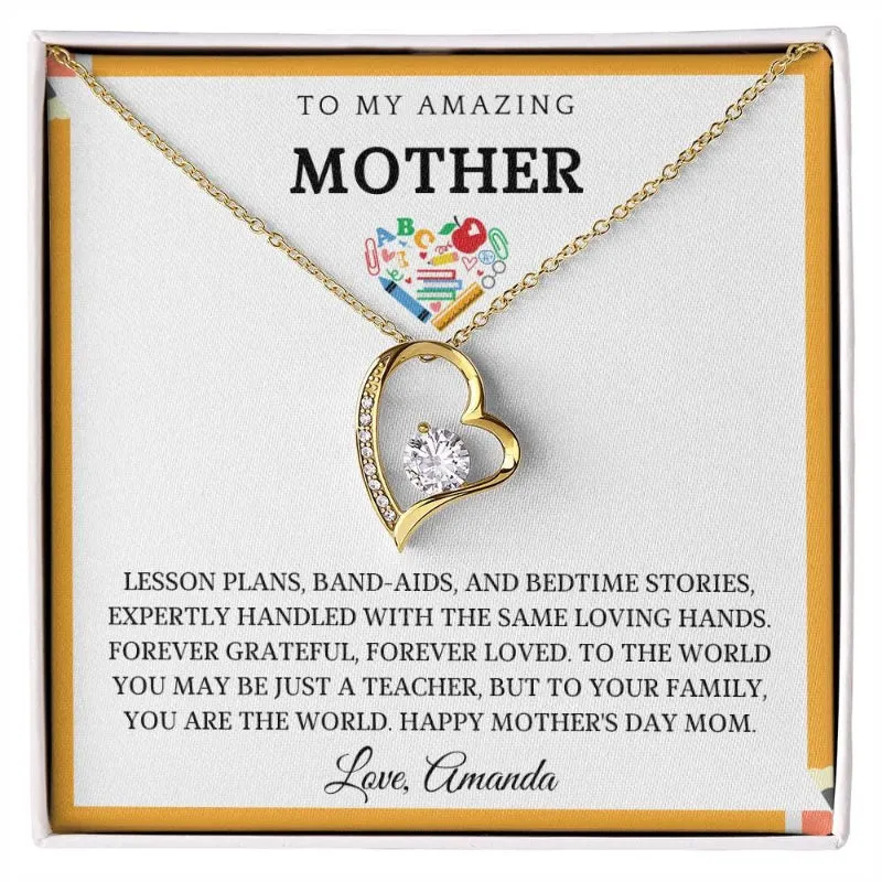 Mom Forever Necklace Gift Set