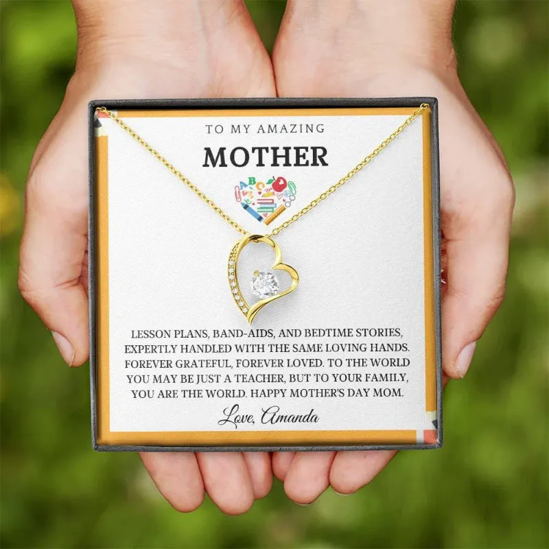 Mom Forever Necklace Gift Set