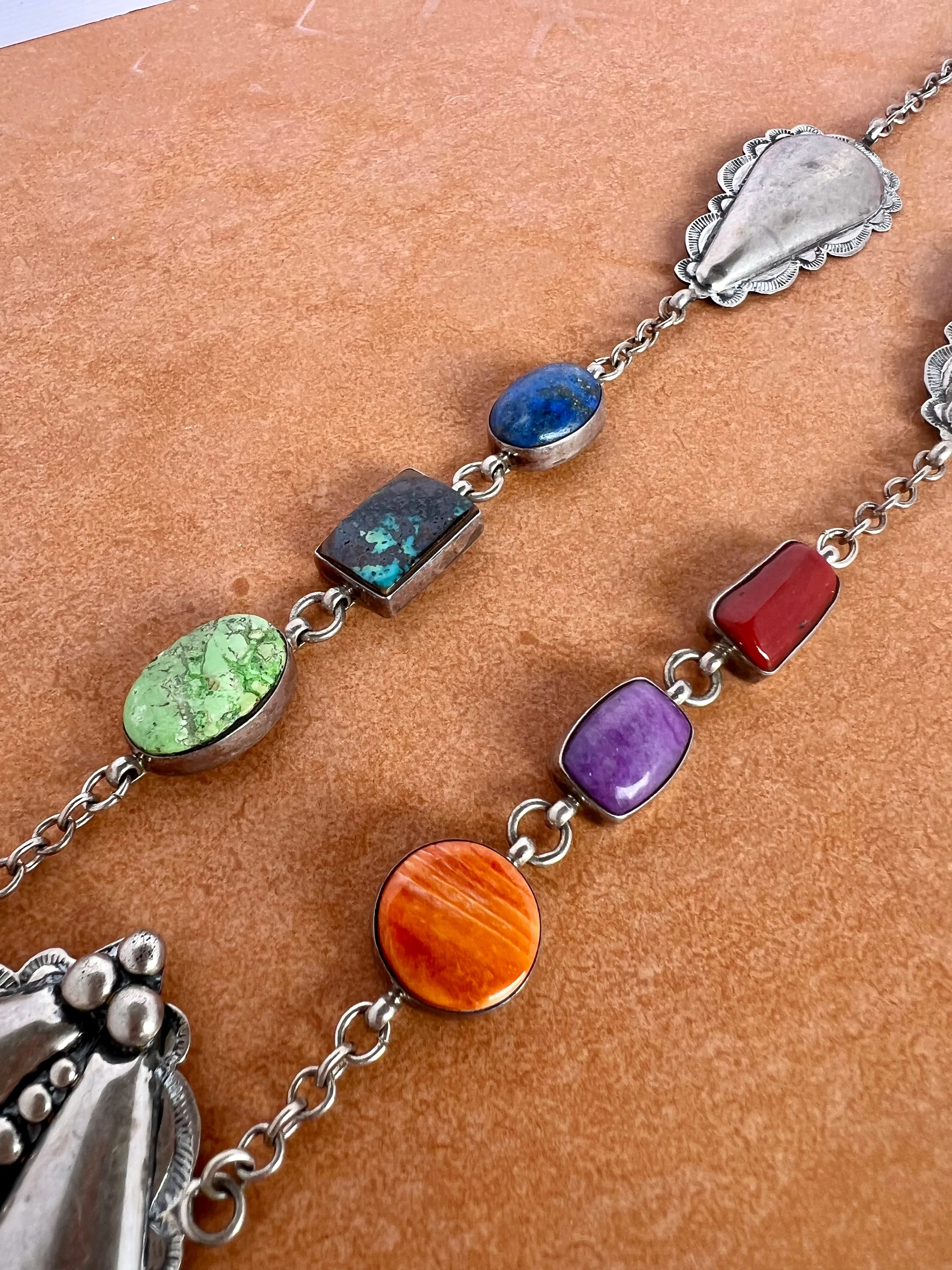 Multi Stone Navajo Necklace