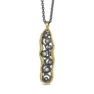 Narrow Dew Pond Diamond Pendant Necklace