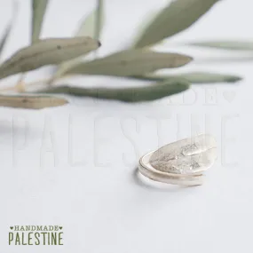 Palestinian Jewellery - Silver Olive Leaf on Band